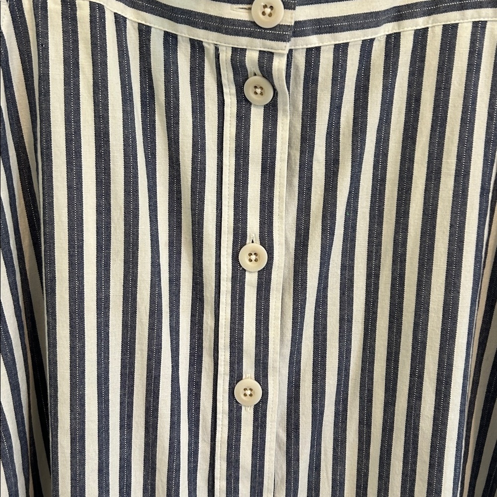 Madewell Shimmer Striped Tie-Front Bow Midi Dress Style H6748 New Size 14 - Picture 10 of 15